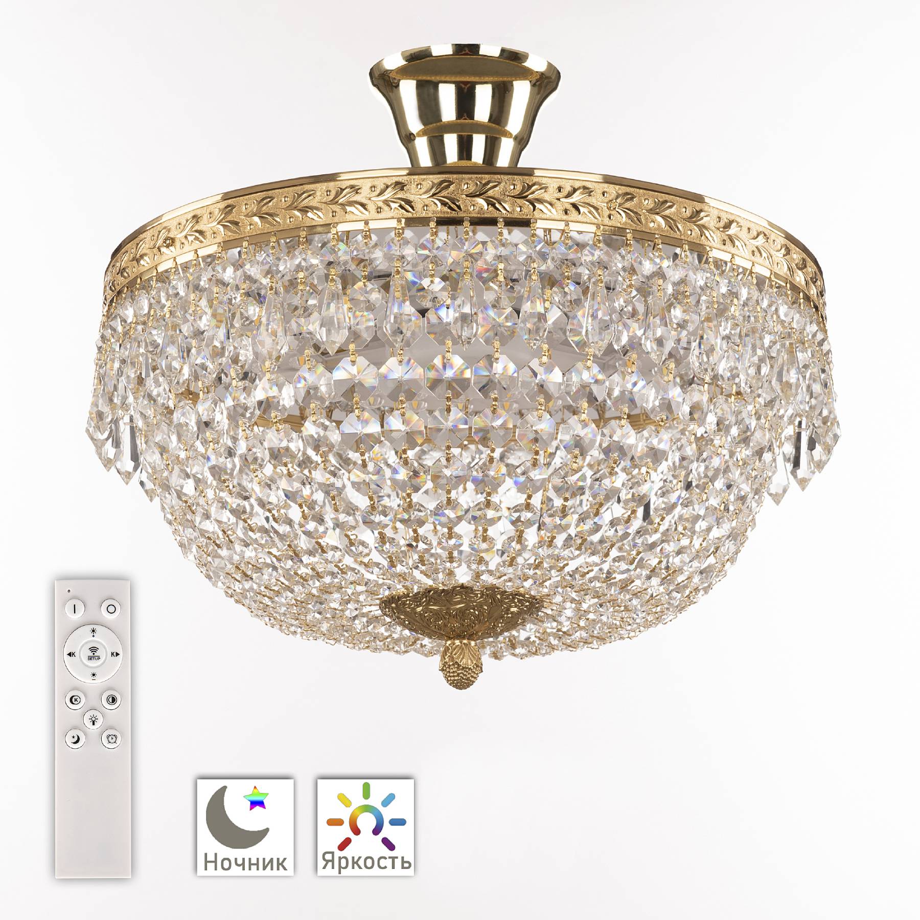19011/35IV/LED-DIM G Потолочная люстра Bohemia 1901 19011/35IV/LED-DIM G