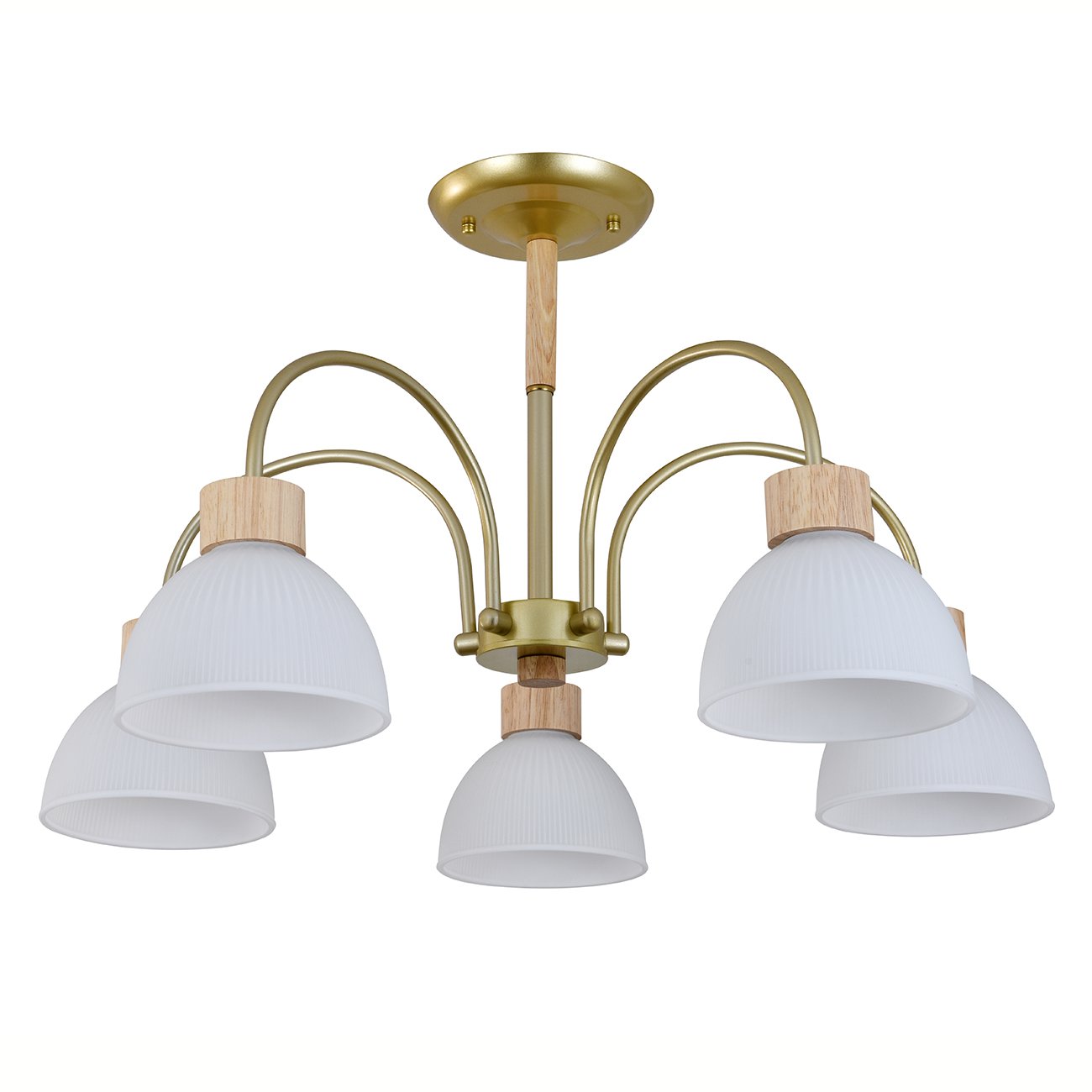 Потолочная люстра 150005/5R E27*60W Gold/Wood Sade Escada ES0000061