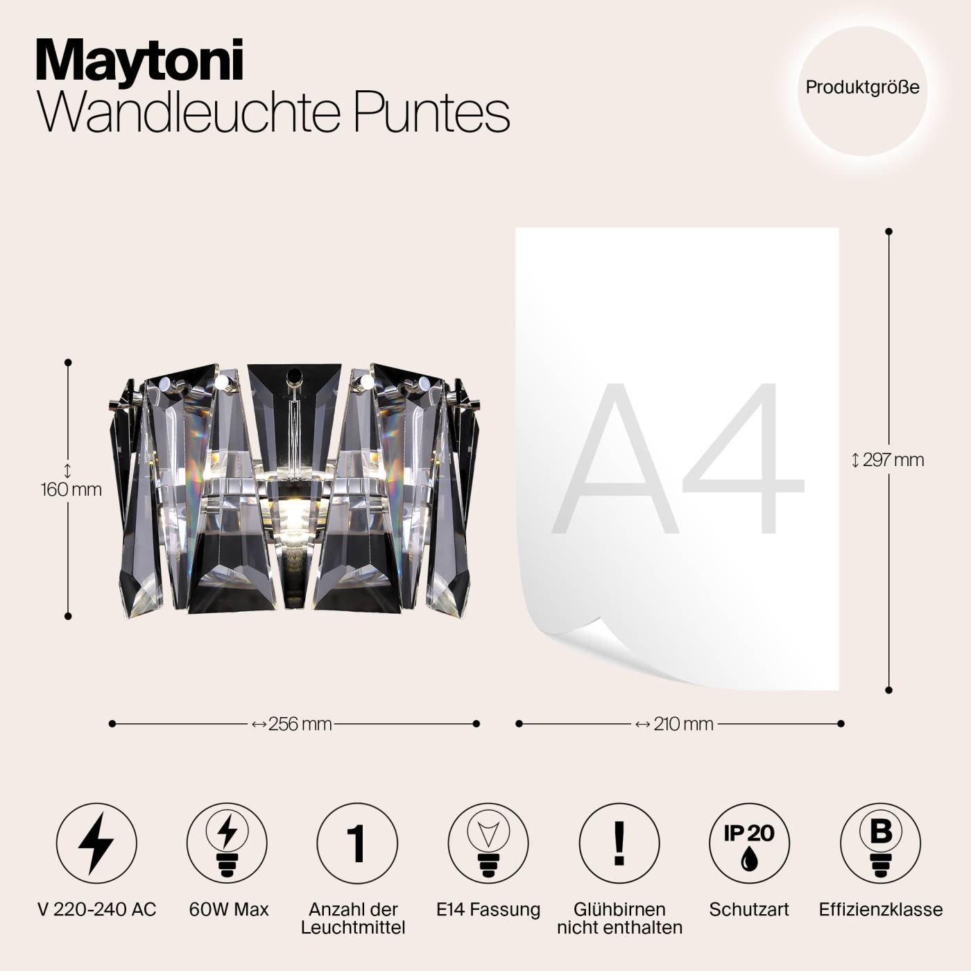 MOD043WL-01CH Настенное бра Maytoni Puntes MOD043WL-01CH