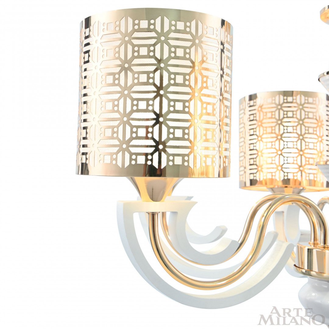 308857/6 Wh/Gd Подвесная люстра Arte Milano Florentia-8857 308857/6 Wh/Gd