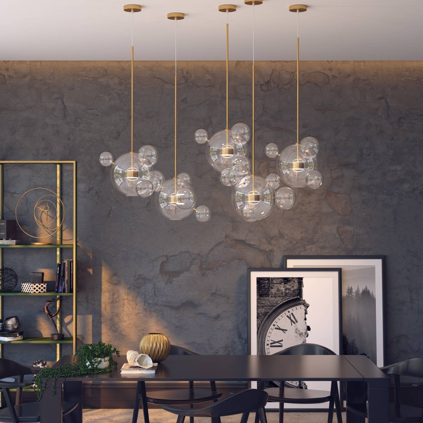 4640/12LB Светильник подвесной Odeon Light Bubbles 4640/12LB