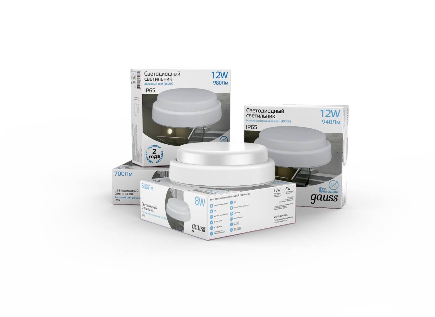 Потолочный светодиодный светильник Gauss Universal IP65 126411212