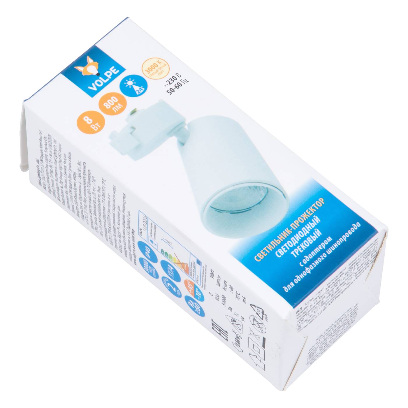 Трековый светильник Volpe Ulb-q276 ULB-Q276 8W/3000К WHITE