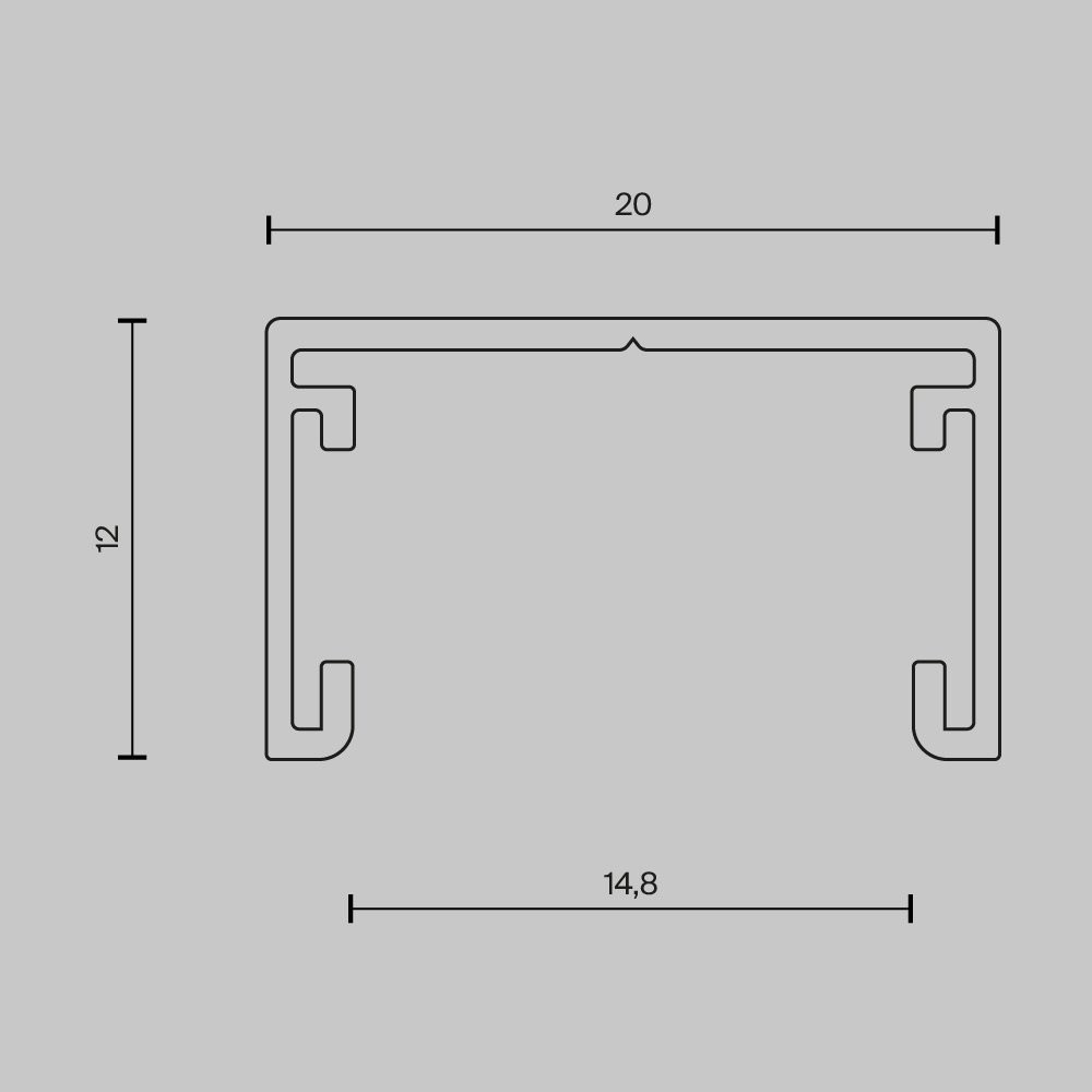 Шинопровод 1м накладной Maytoni Busbar trunkings Basity TRX172-111B