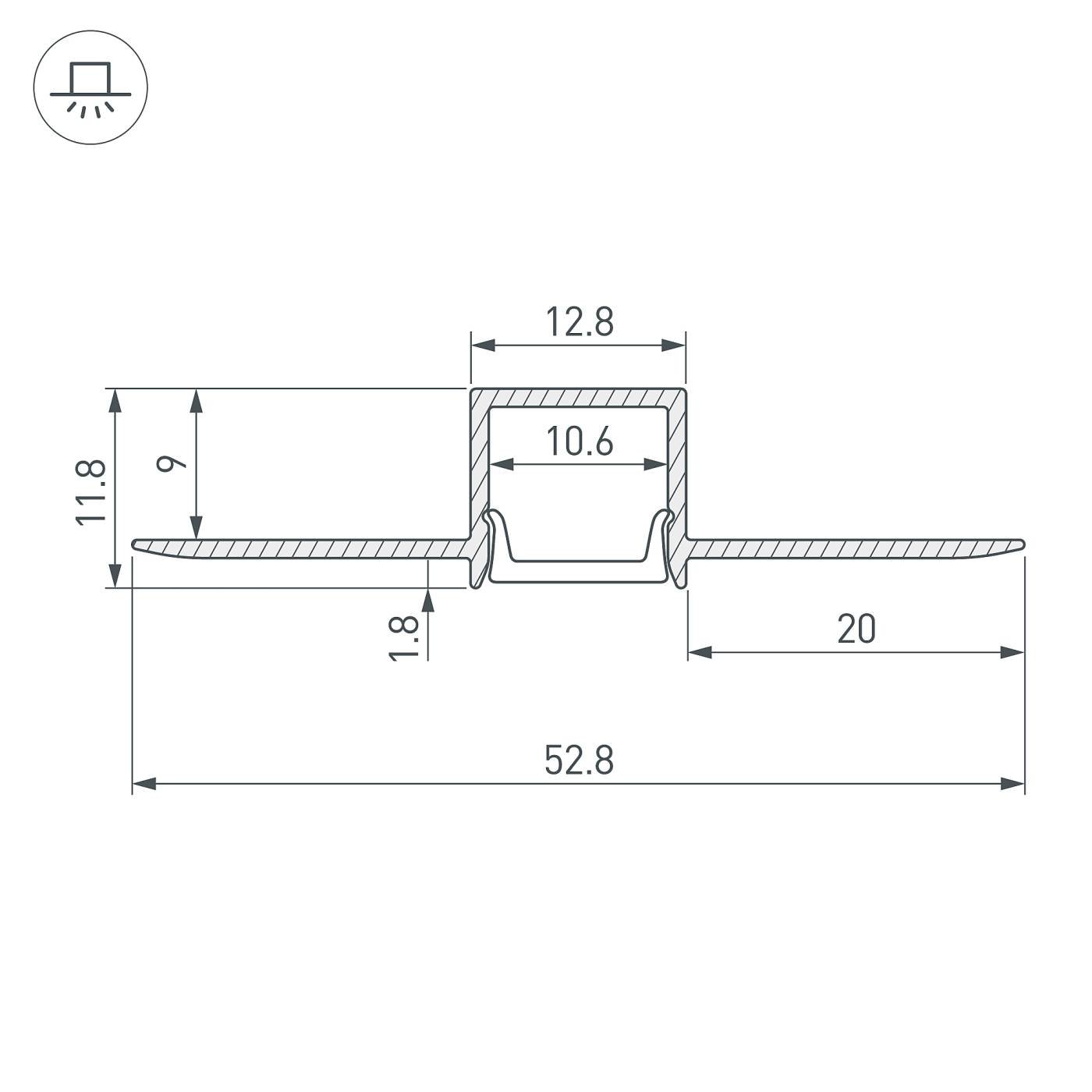 Профиль Arlight Fantom-Bent 040325
