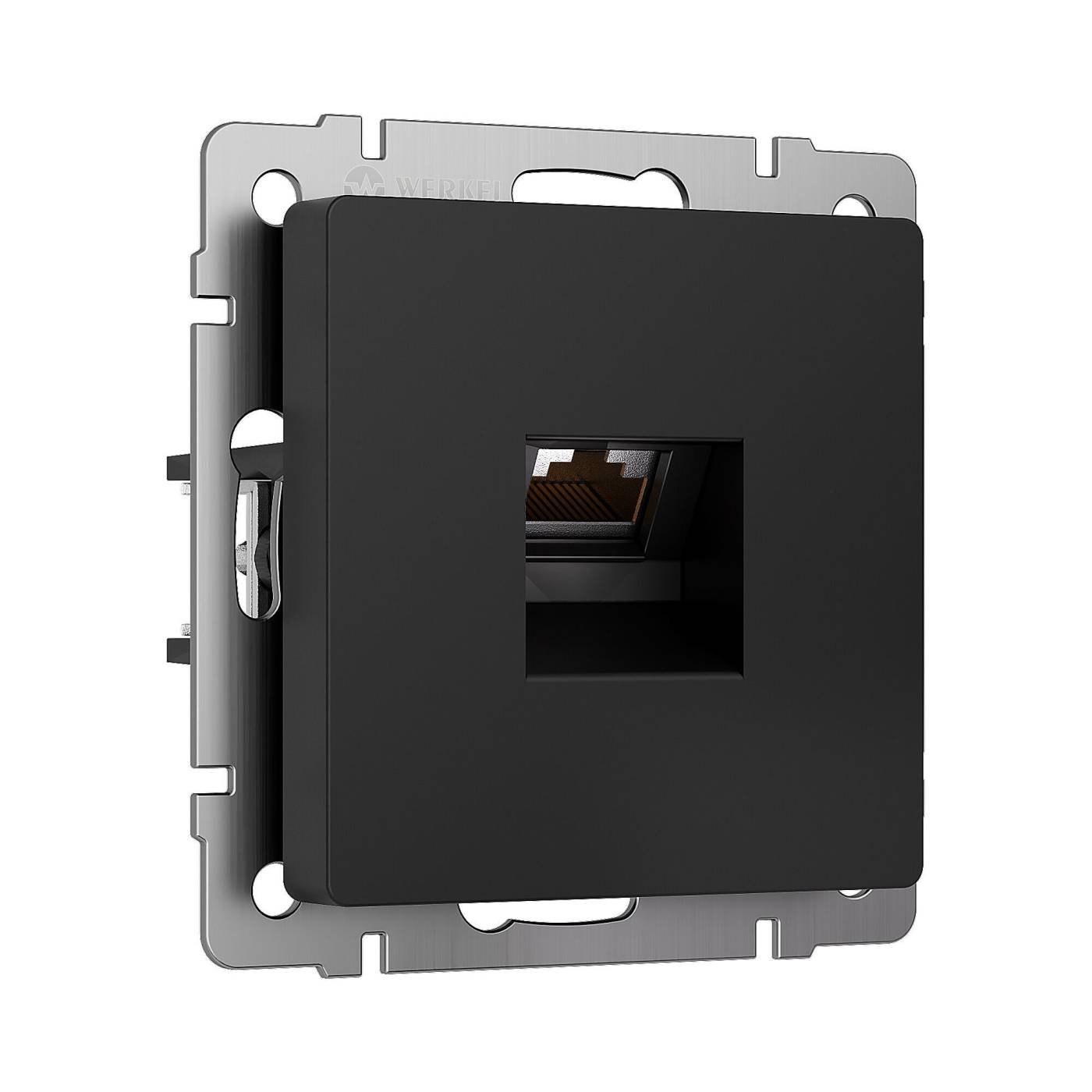Розетка Werkel W5120108/ Розетка Ethernet RJ-45 cat. 6A экранированная (черный матовый)