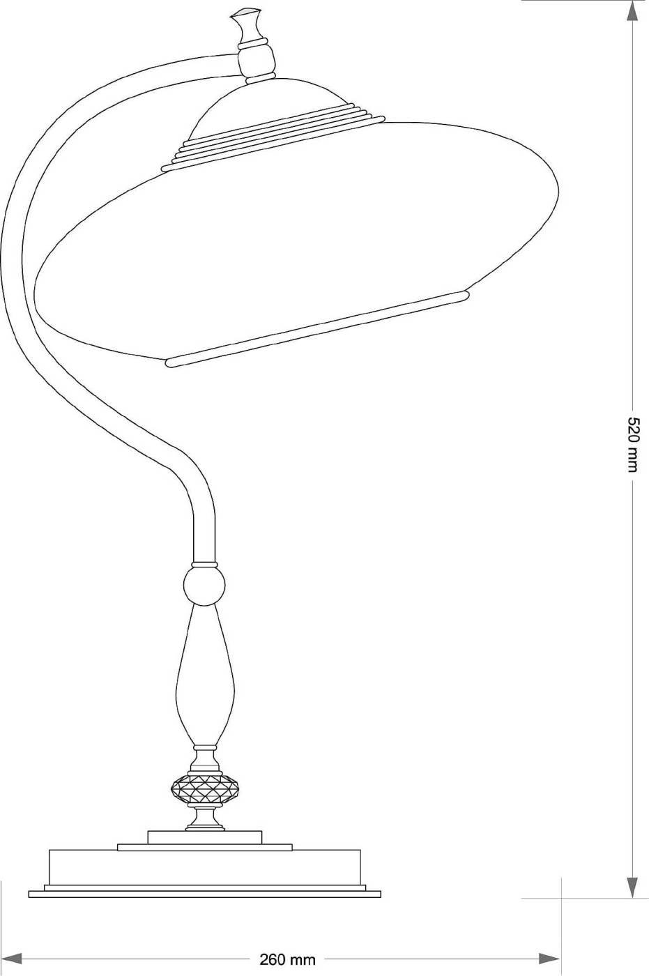 Настольная лампа Kutek San Marino Klosz SAN-LN-1(P)CR