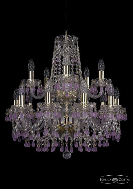 1410/10+5/195/2d G V7010 Подвесная хрустальная люстра 1410 Bohemia 1410/10+5/195/2d G V7010