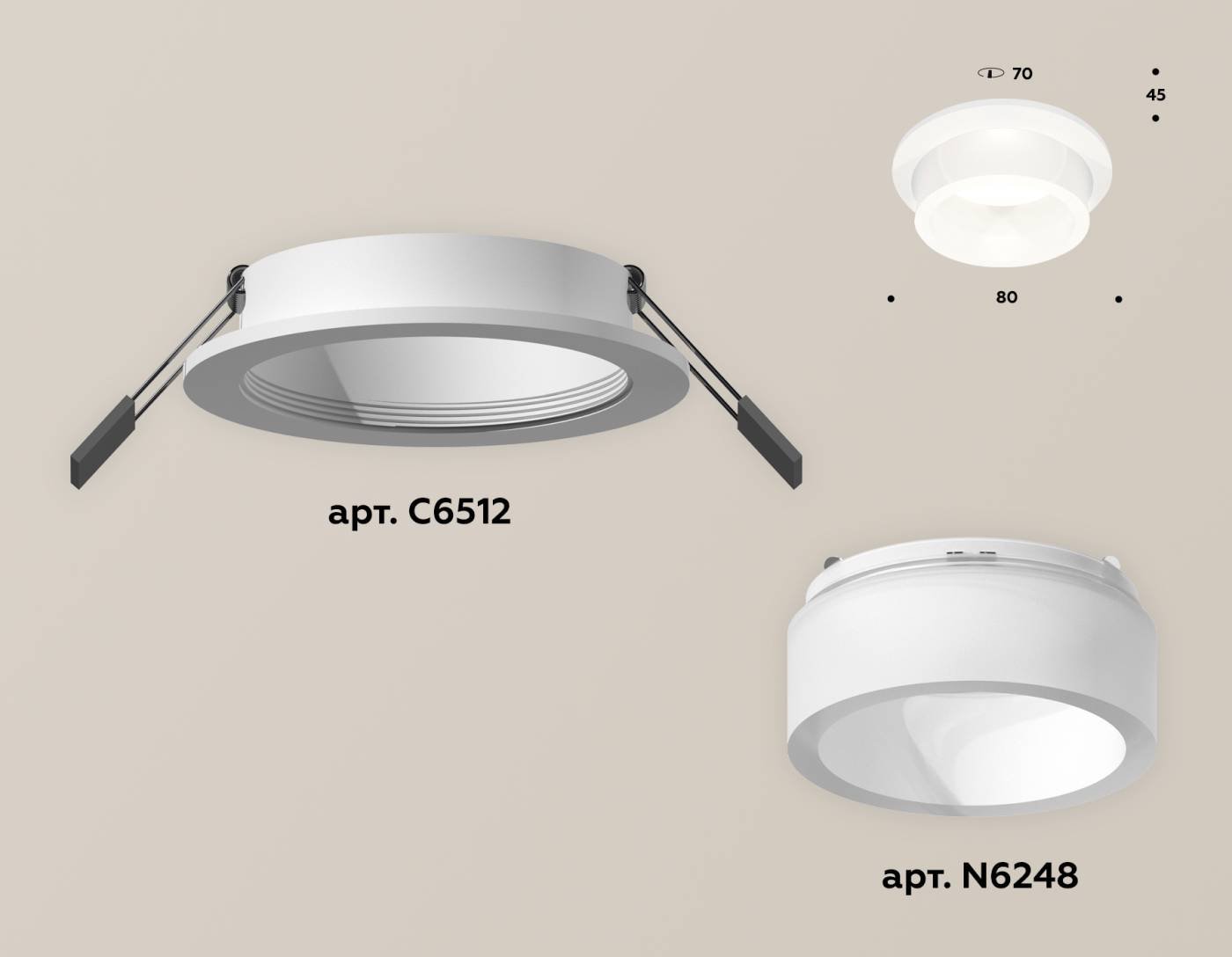 Встраиваемый светильник Ambrella Techno XC6512066
