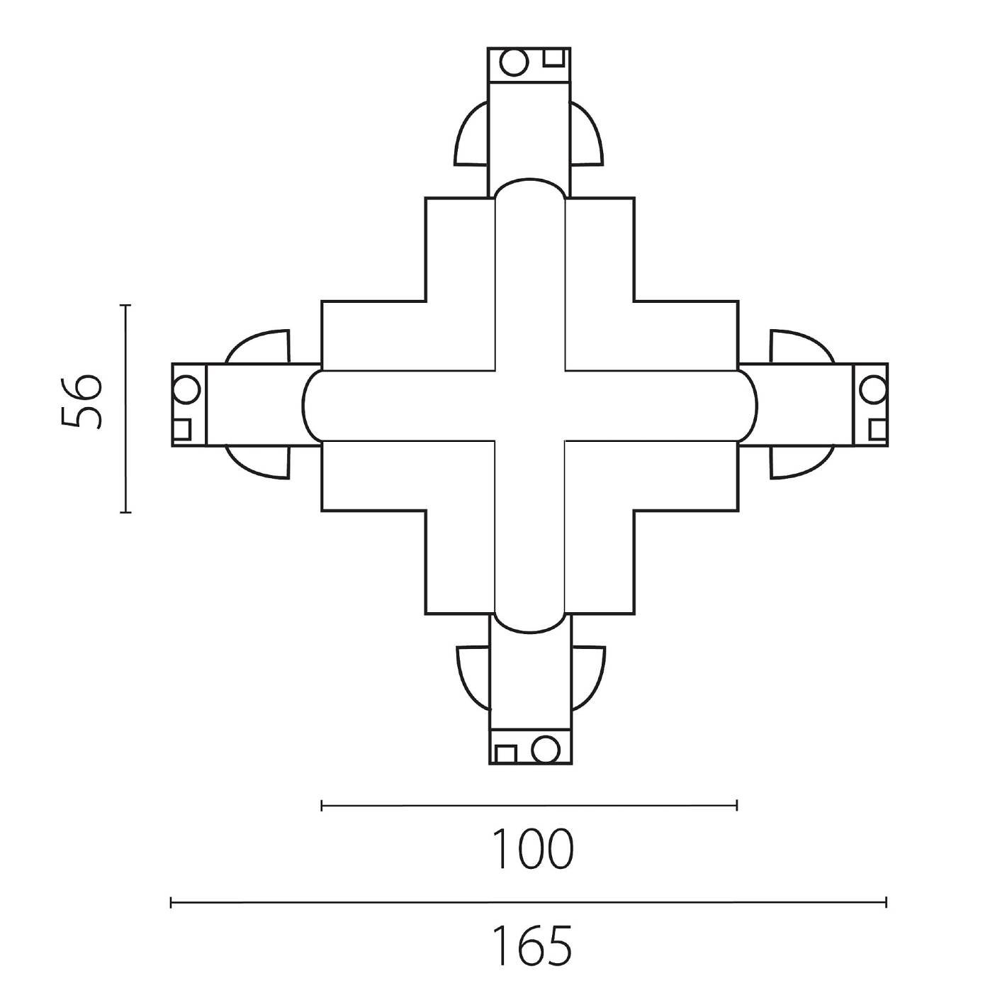 503146-R Коннектор для шинопровода Lightstar Quattro 503146-R