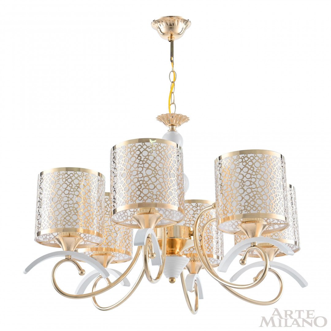 309787/6 Wh/Gd Подвесная люстра Arte Milano Florentia-9787 309787/6 Wh/Gd
