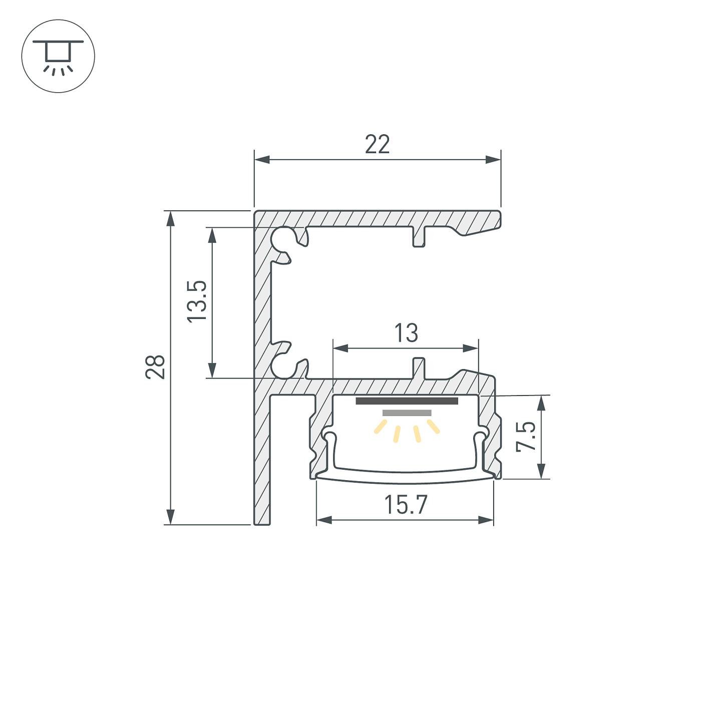 050466 Профиль Arlight Arh-Wall 050466