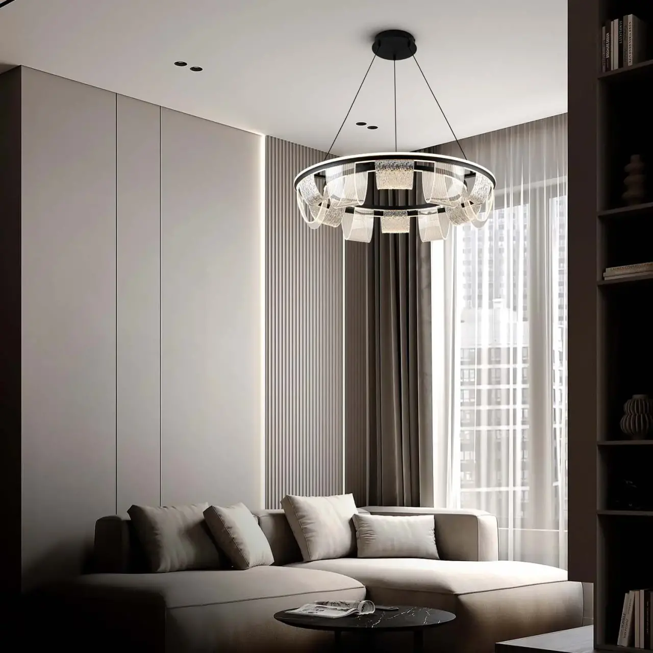 Подвесная люстра L LED4U L7706-460 BK