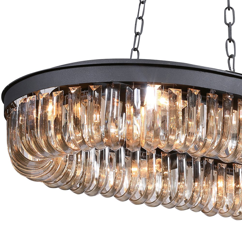 KR0295P-12 black Подвесная люстра Delight Collection Crystal Black KR0295P-12 black