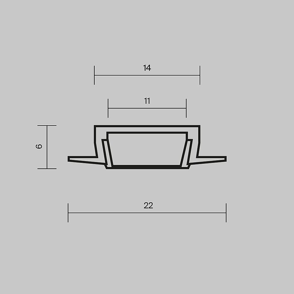 Профиль Maytoni Встраиваемый с накладным фланцем профиль 632010