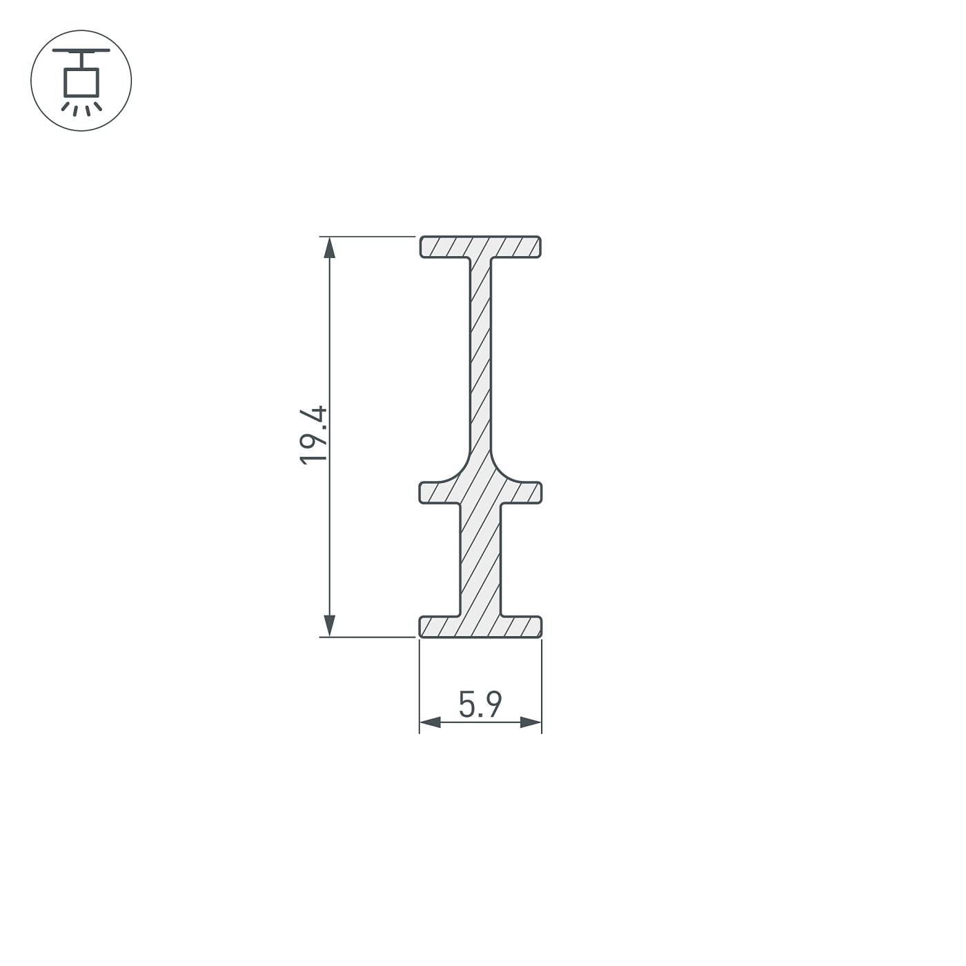 025232 Профиль Arlight Foled 025232