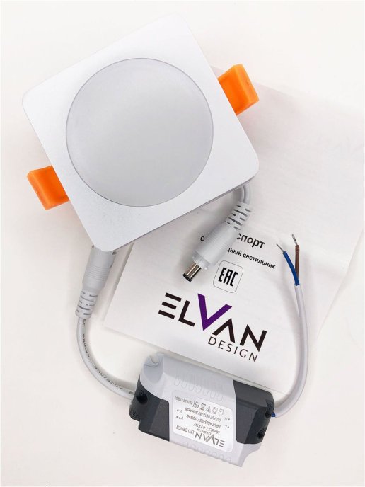 VLS-109SQ-18W-NH-Wh Встраиваемый светильник Elvan 109 VLS-109SQ-18W-NH-Wh