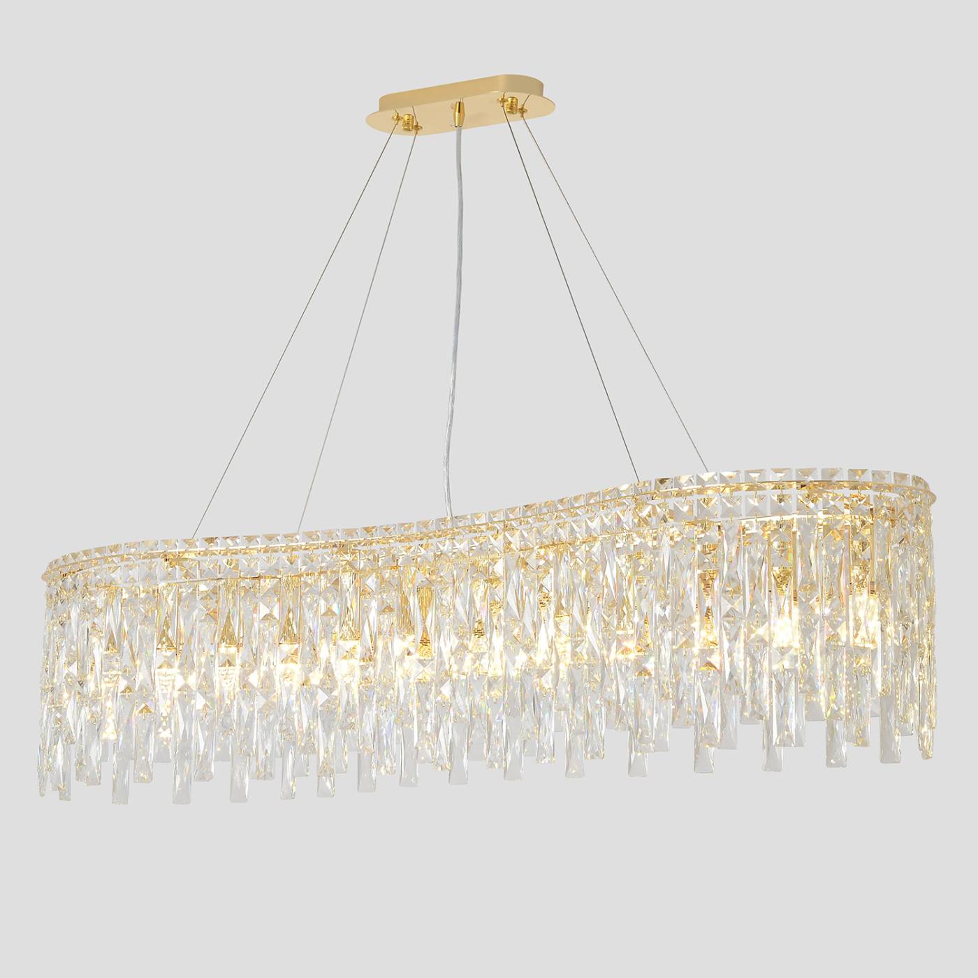 ABRIL SP12 L1200 GOLD Подвесная люстра Crystal Lux Abril ABRIL SP12 L1200 GOLD