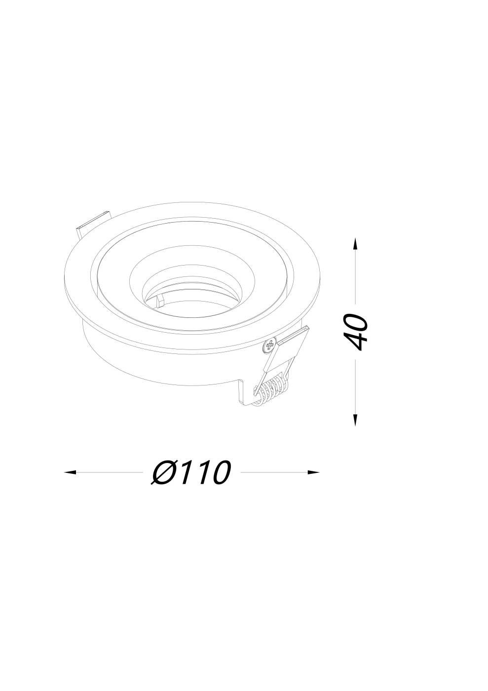 00-00003956 Корпус светильника встраиваемый, серия COMBO 1, SWG PRO 00-00003956
