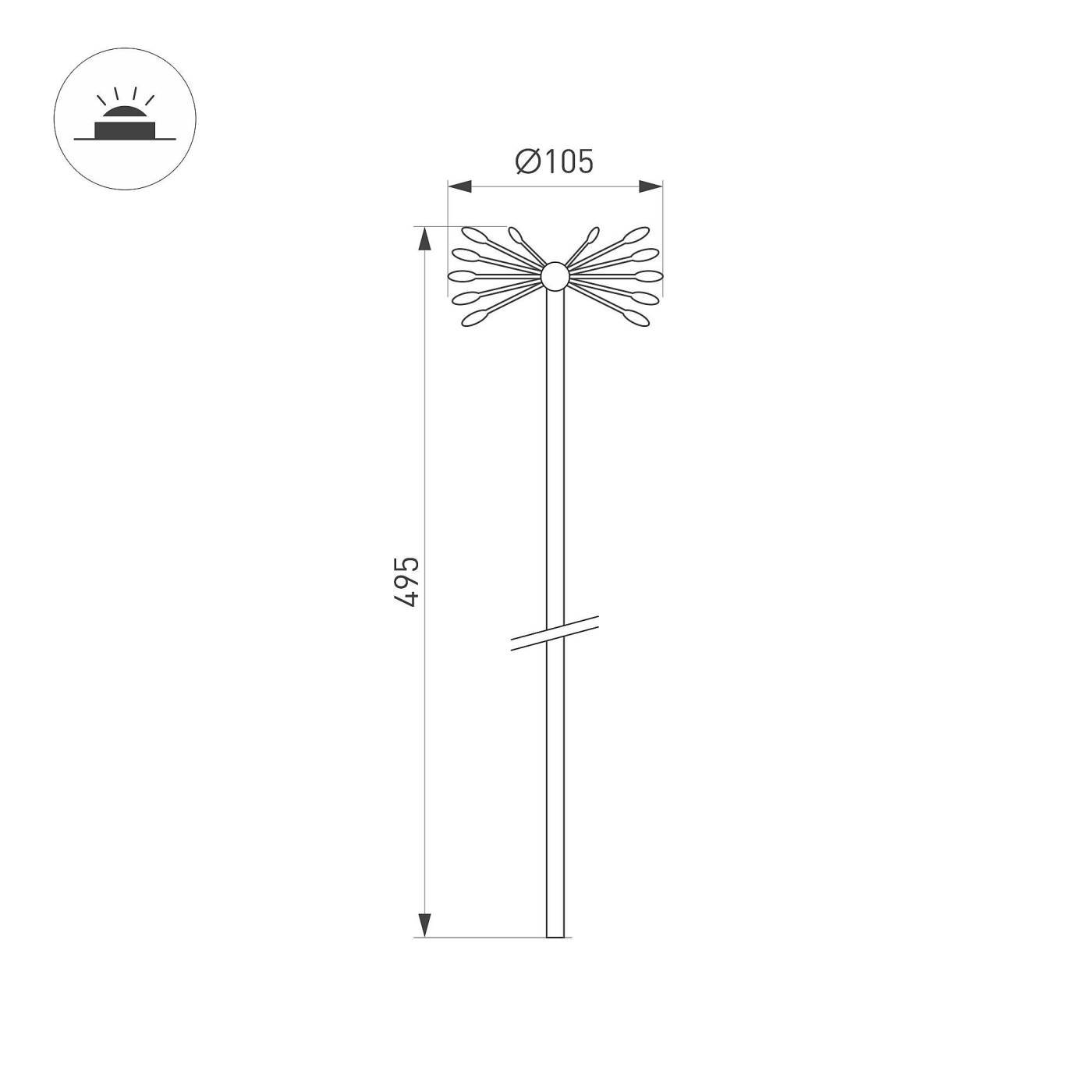 Грунтовый светильник Arlight Dandel 050678