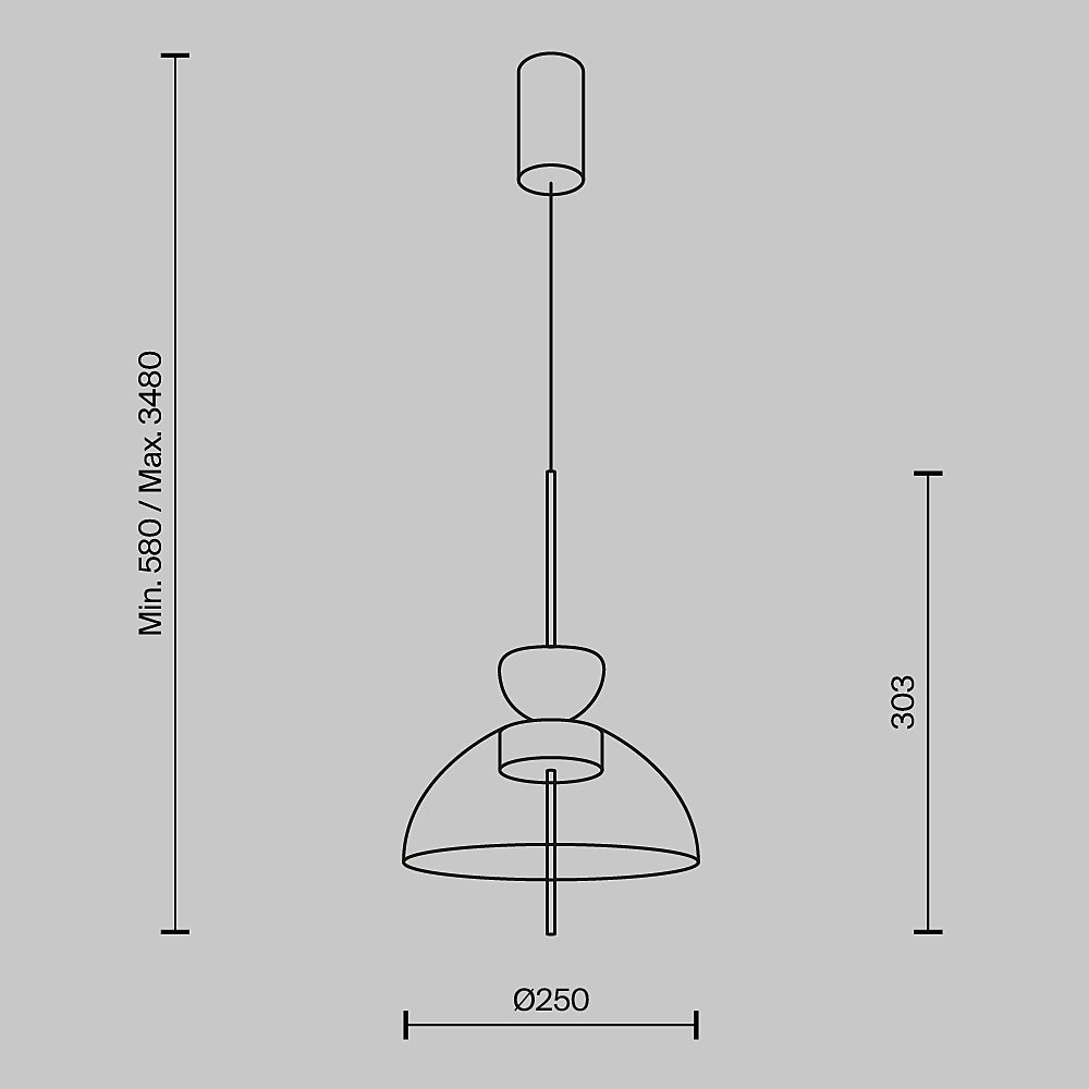 MOD185PL-L12CG3K2 Светильник подвесной Maytoni Bangkok MOD185PL-L12CG3K2