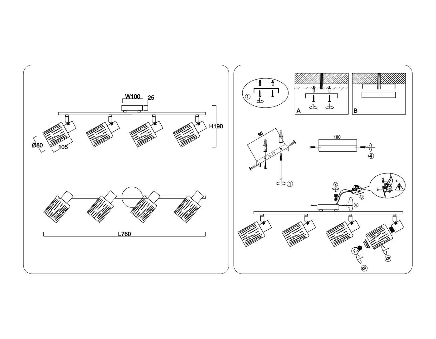 Светильник спот Ambrella Loft TR8670