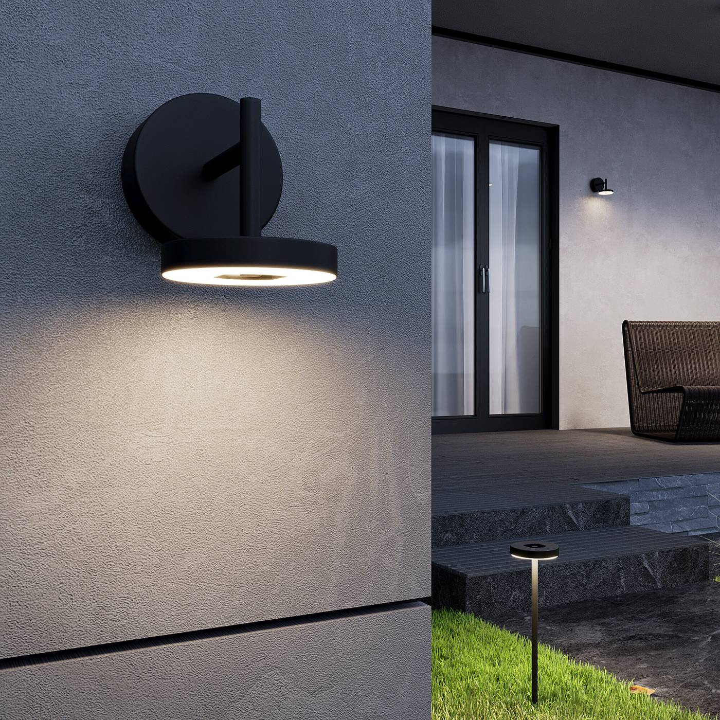 Verano (35185/D) черный Уличный настенный светильник Elektrostandard Verano Verano (35185/D) черный