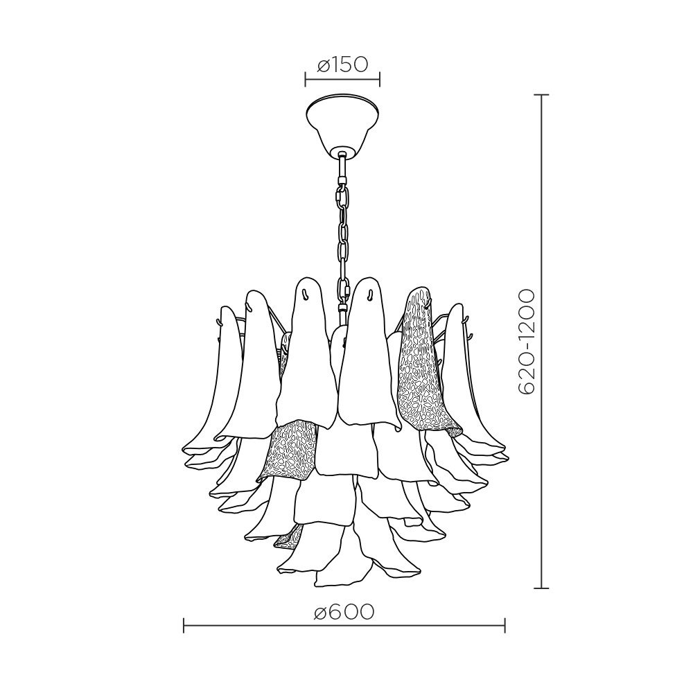 ML.6777.10P GD Подвесная люстра ML Modelux ML.6777.10P GD