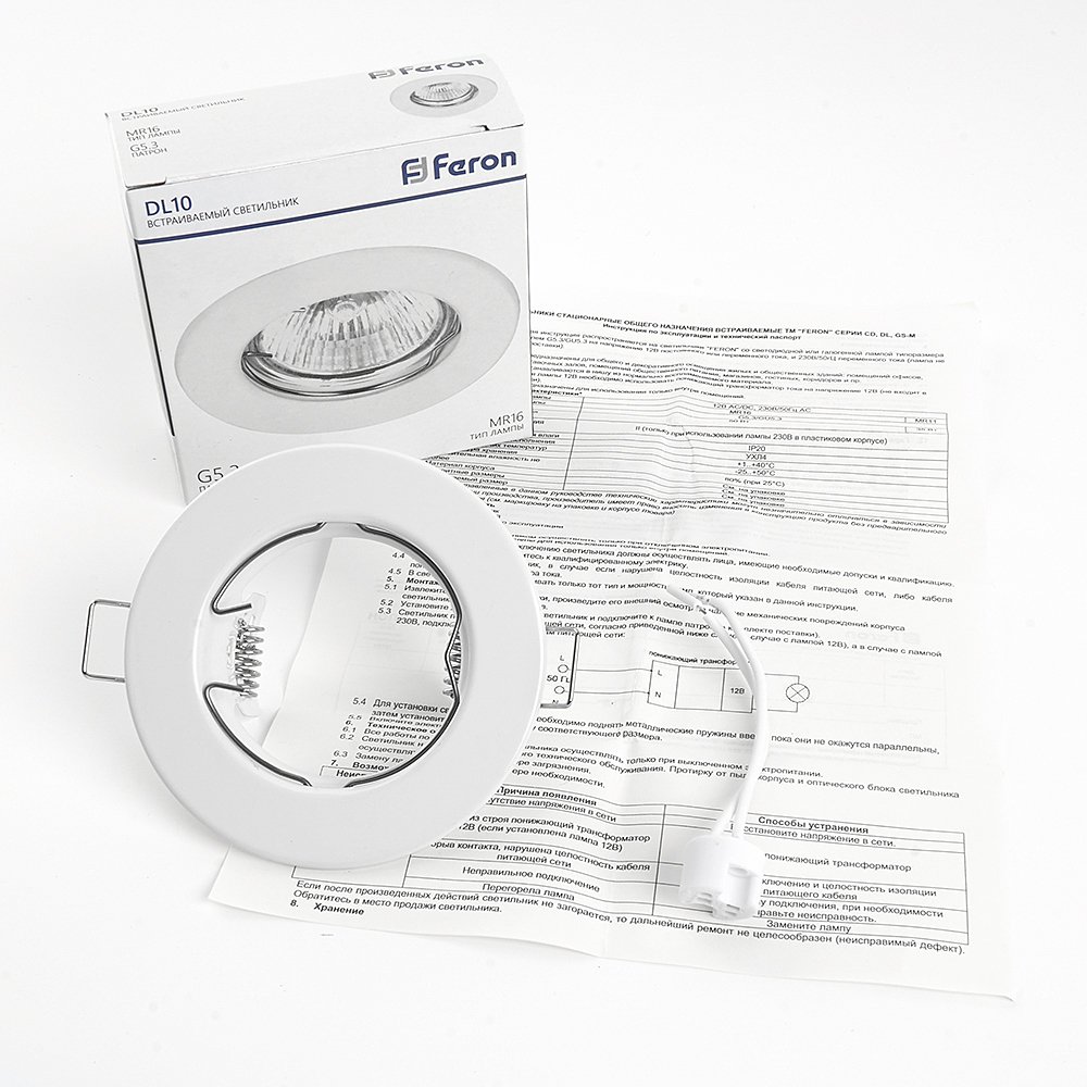 15109 Встраиваемый светильник Feron DL10 15109