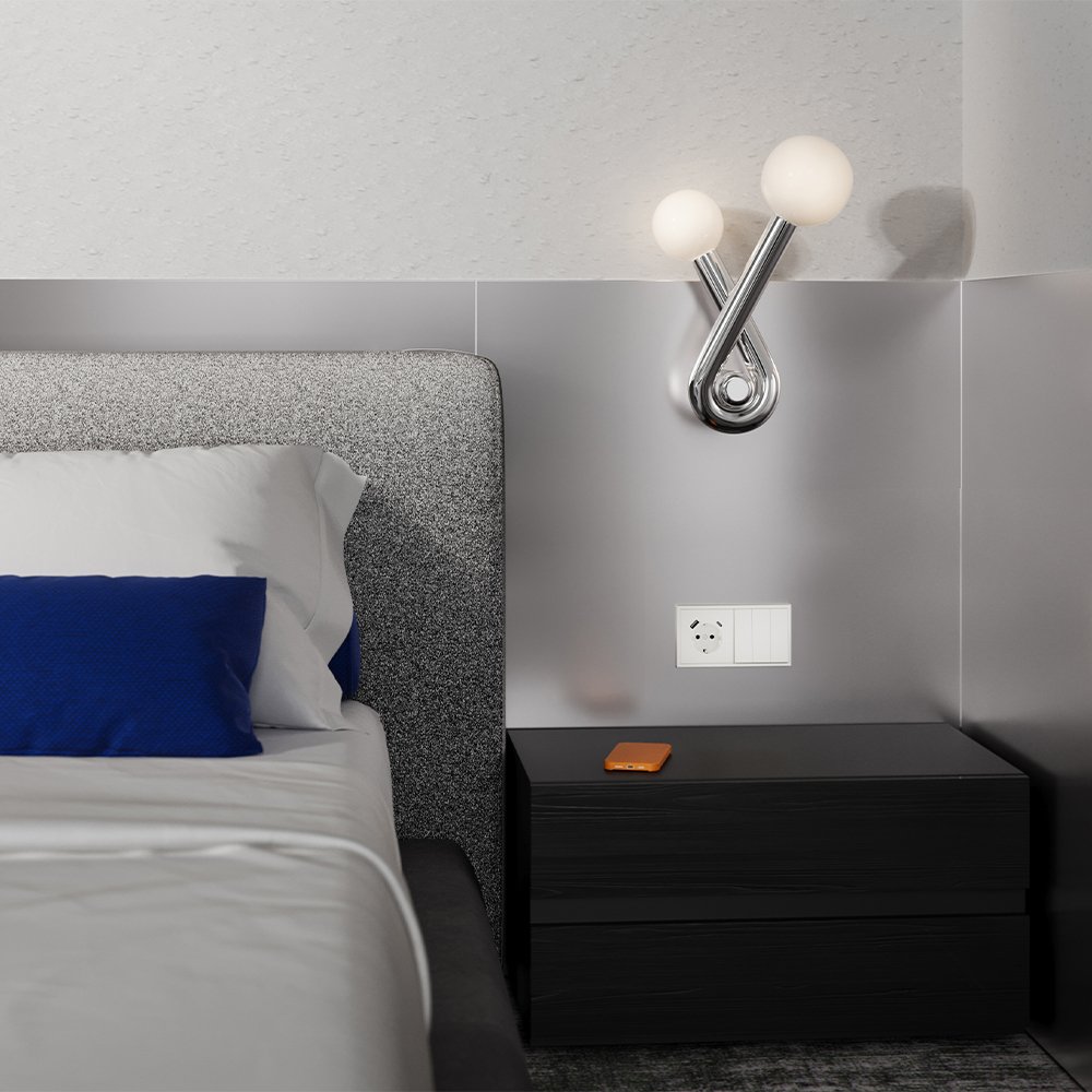 Накладка для розетки с заземлением и защитными шторками, с USB A+C, S70 (хлопок)