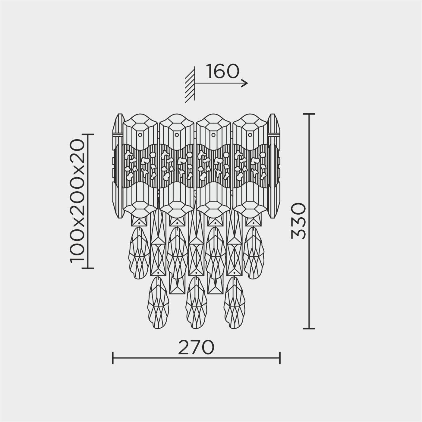 ML.7085.320 GD Бра настенное ML Modelux ML.7085.320 GD