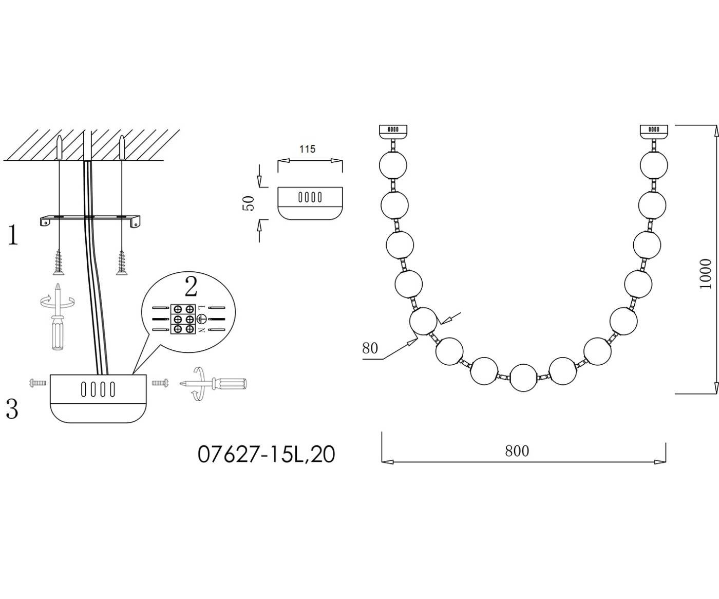 Подвесной светильник Мони KINK Light 07627-15L,20(3000K)