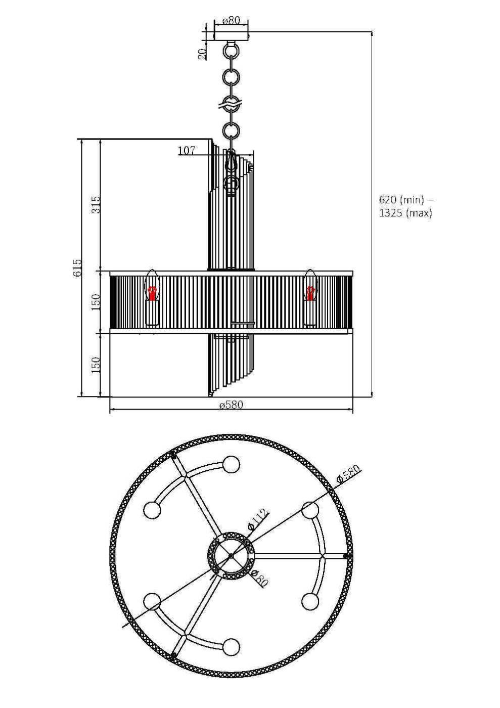 MOD174PL-06G Подвесная люстра Maytoni Frame MOD174PL-06G