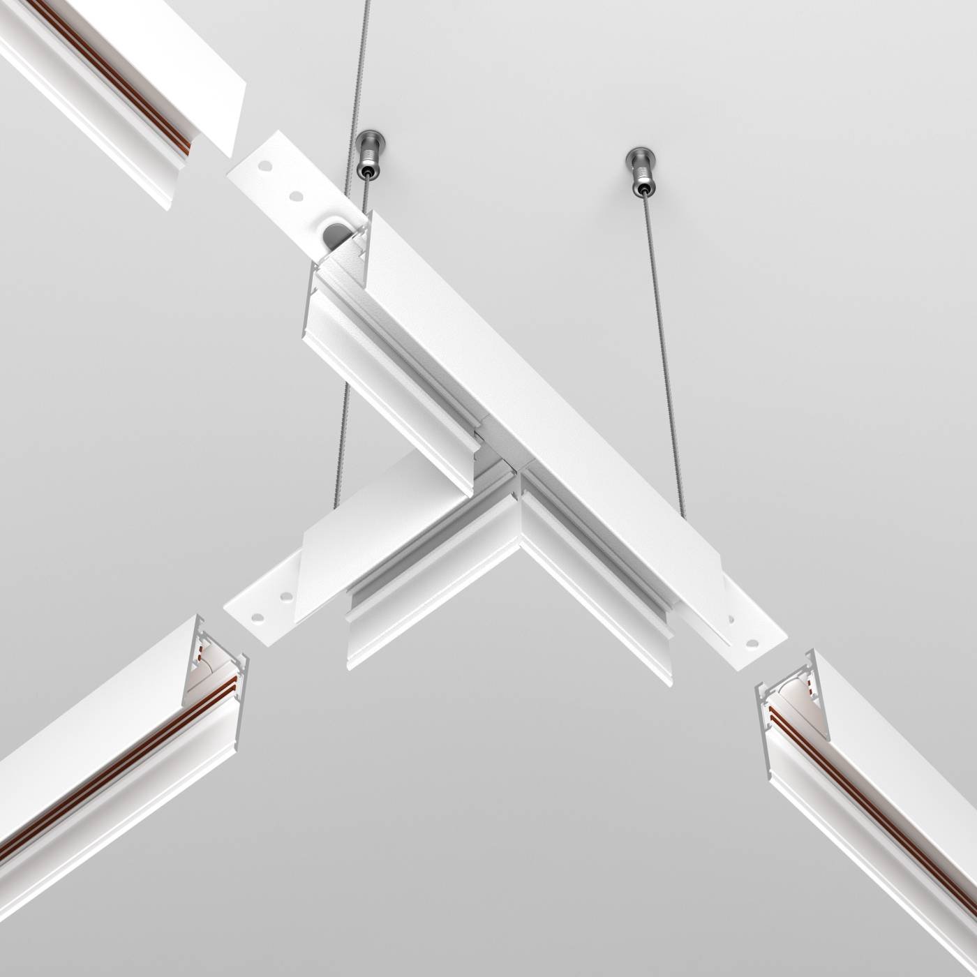 Коннектор Т-образный Exility накладной белый Maytoni Accessories For Tracks Exility TRA034CT-41W