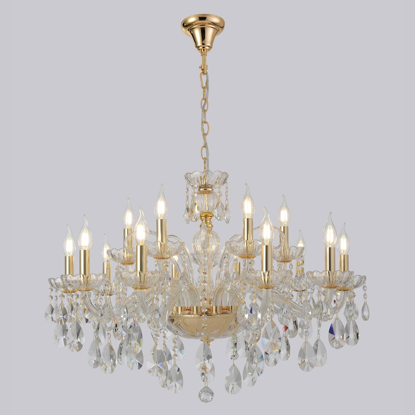 MONICA SP10+5 GOLD Подвесная люстра Crystal Lux Monica MONICA SP10+5 GOLD