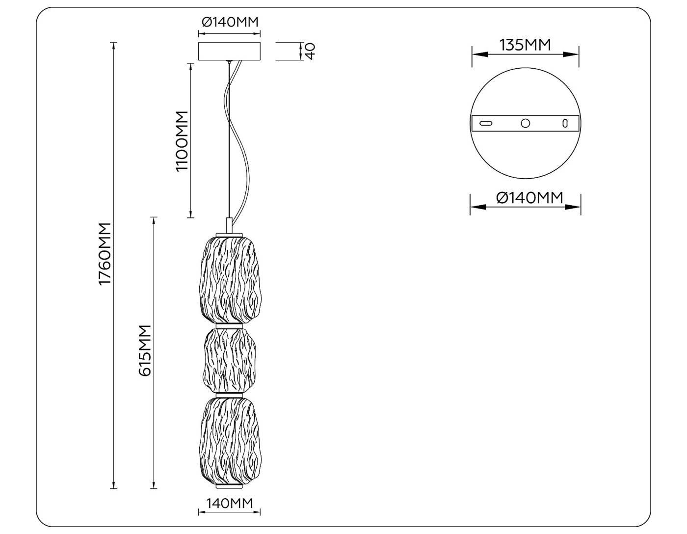 LH30102 Светильник подвесной Ambrella Crystal LH30102