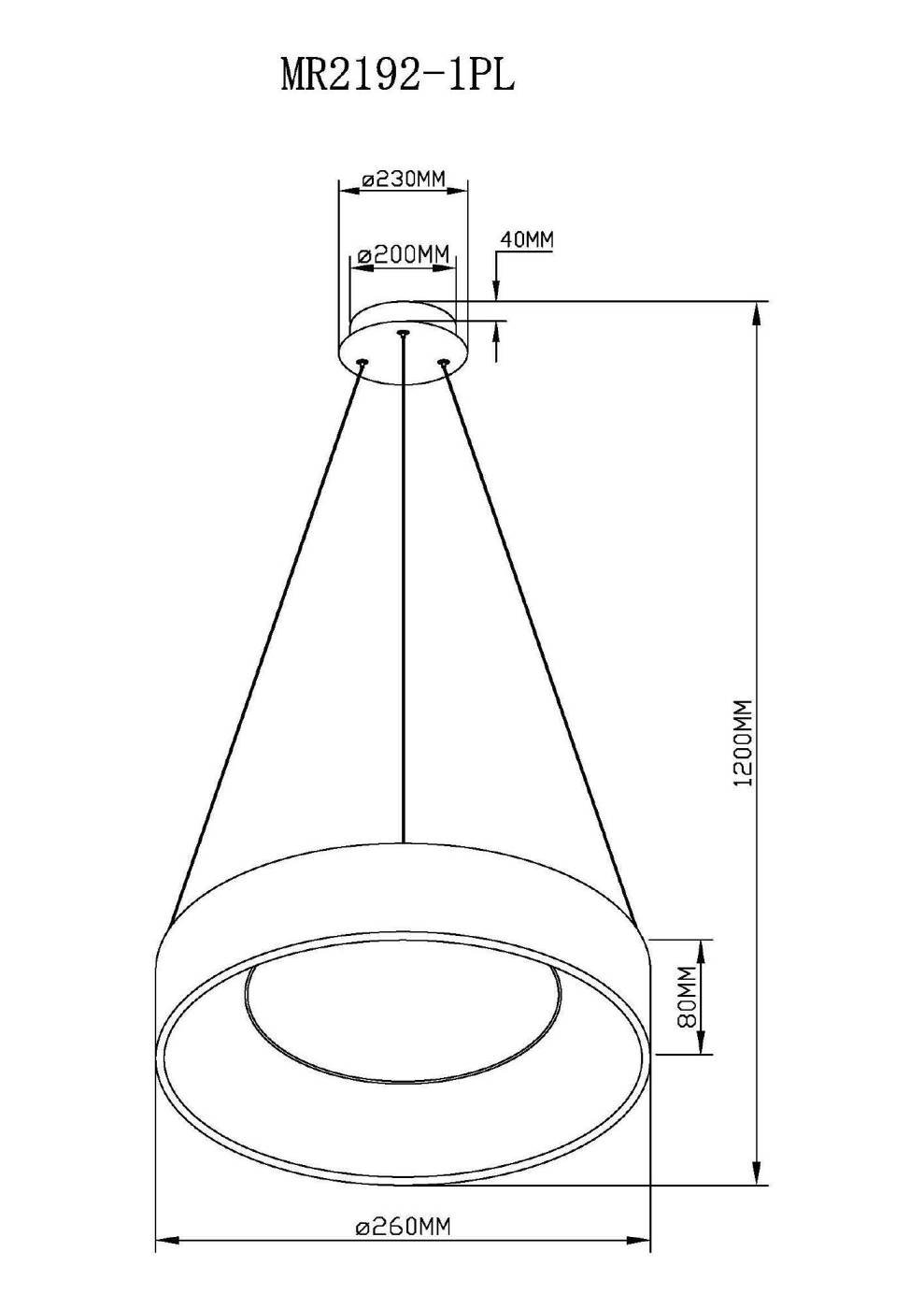 Подвесная люстра MyFar Shannon MR2192-1PL