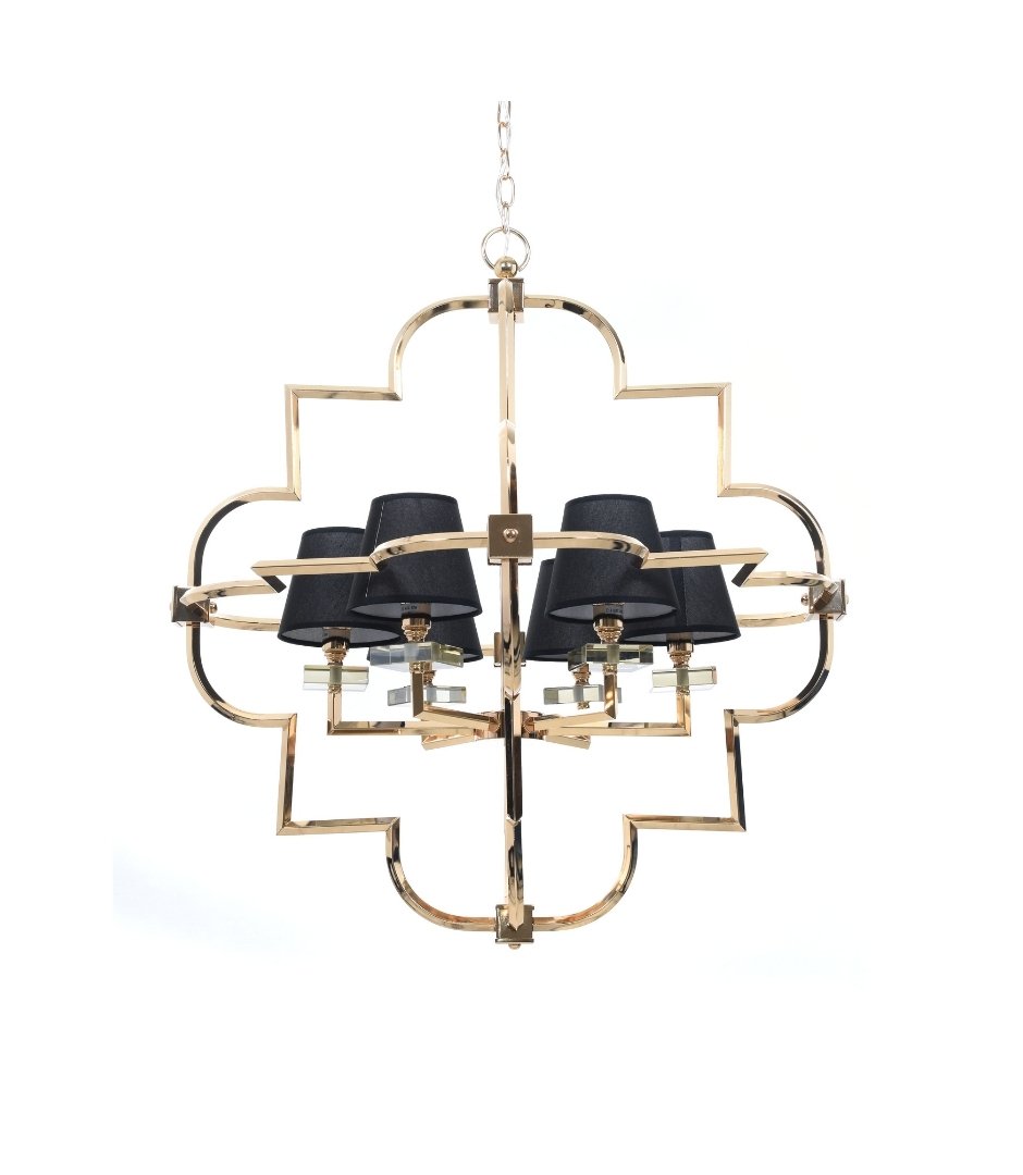Подвесная люстра Lumina Deco Baltimore LDP 8020-6 GD+BK