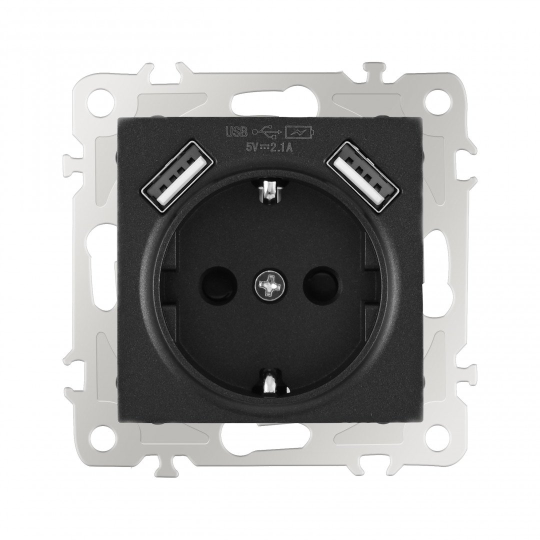 Розетка Arte Milano Am-206 206.47-1.black