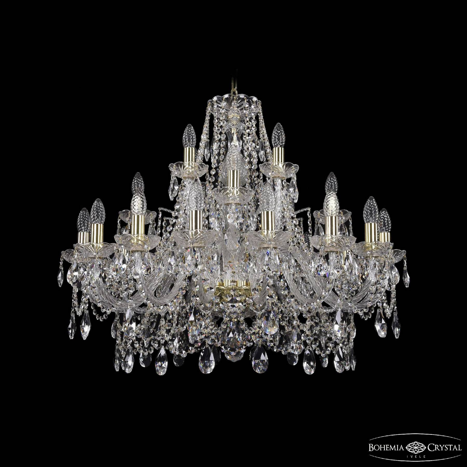 1411/16+8+4/300 G Подвесная люстра Bohemia 1411 1411/16+8+4/300 G