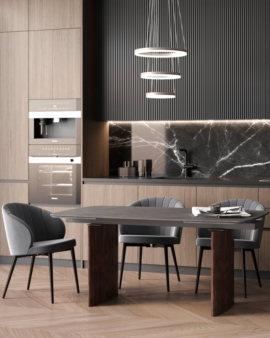 Кухонный стол Stool Group DF159-4WT 160 top DUAL