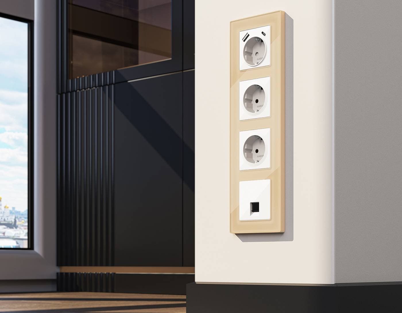 MA112005 Розетка Ambrella Volt ALFA MA112005