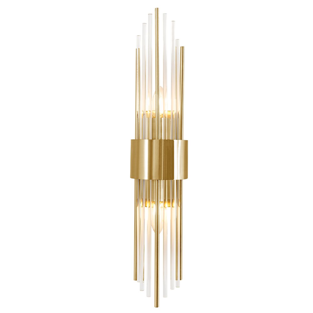 ATENTO AP2 BRASS/TRANSPARENTE Настенное бра Crystal Lux Atento ATENTO AP2 BRASS/TRANSPARENTE