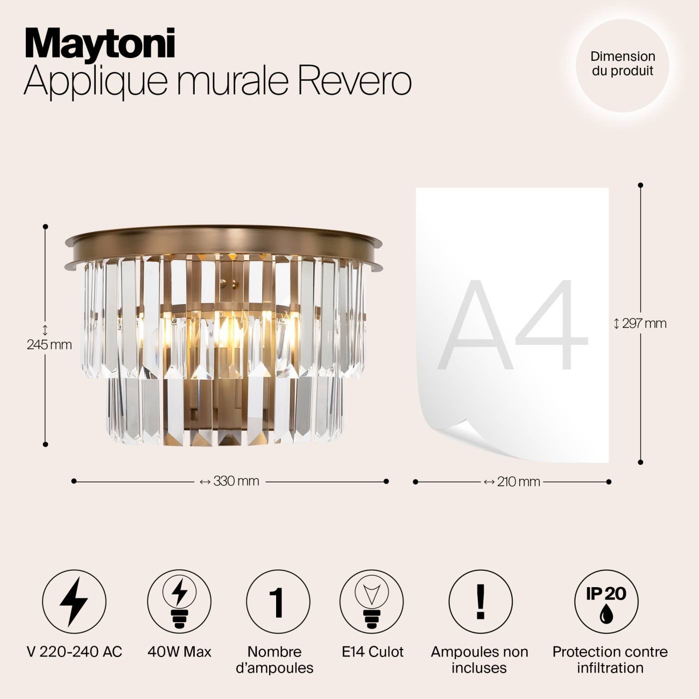 MOD085WL-01BS Настенное бра Maytoni Revero MOD085WL-01BS