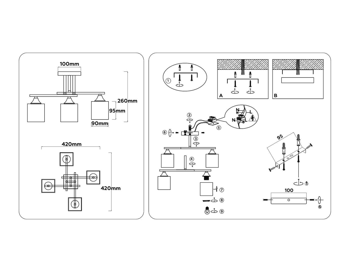 TR303042 Потолочная люстра Ambrella Loft TR303042
