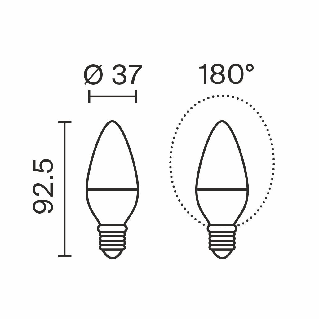 3221 Светодиодная лампочка Candle 5W Voltega 3221
