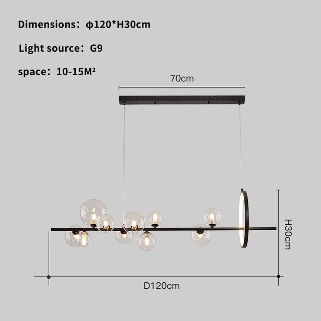 KG1233P-10 black/clear Подвесная люстра Delight Collection Art Deco Bubble KG1233P-10 black/clear