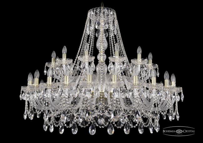 1411/24+12/460 G Подвесная хрустальная люстра 1411 Bohemia 1411/24+12/460 G
