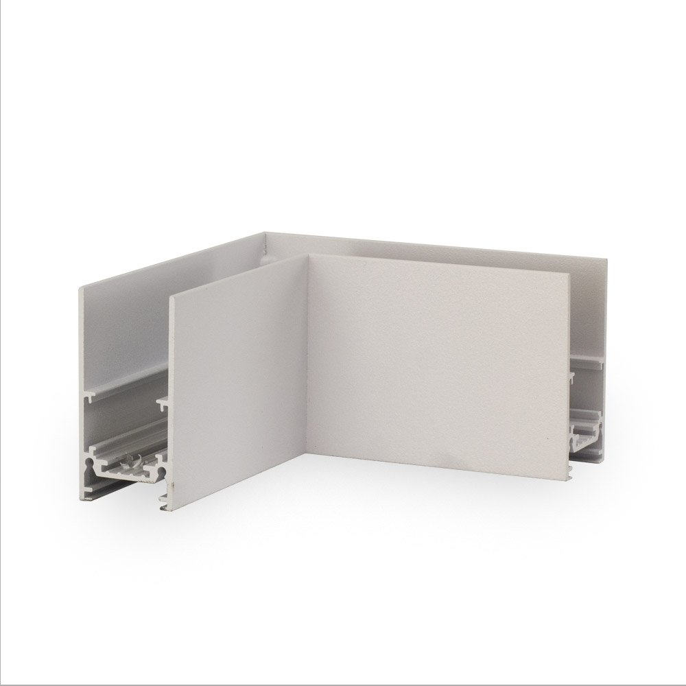 Коннектор для шинопровода AM Group MAGNET AM401 LL-20B 90° горизонтальный WH