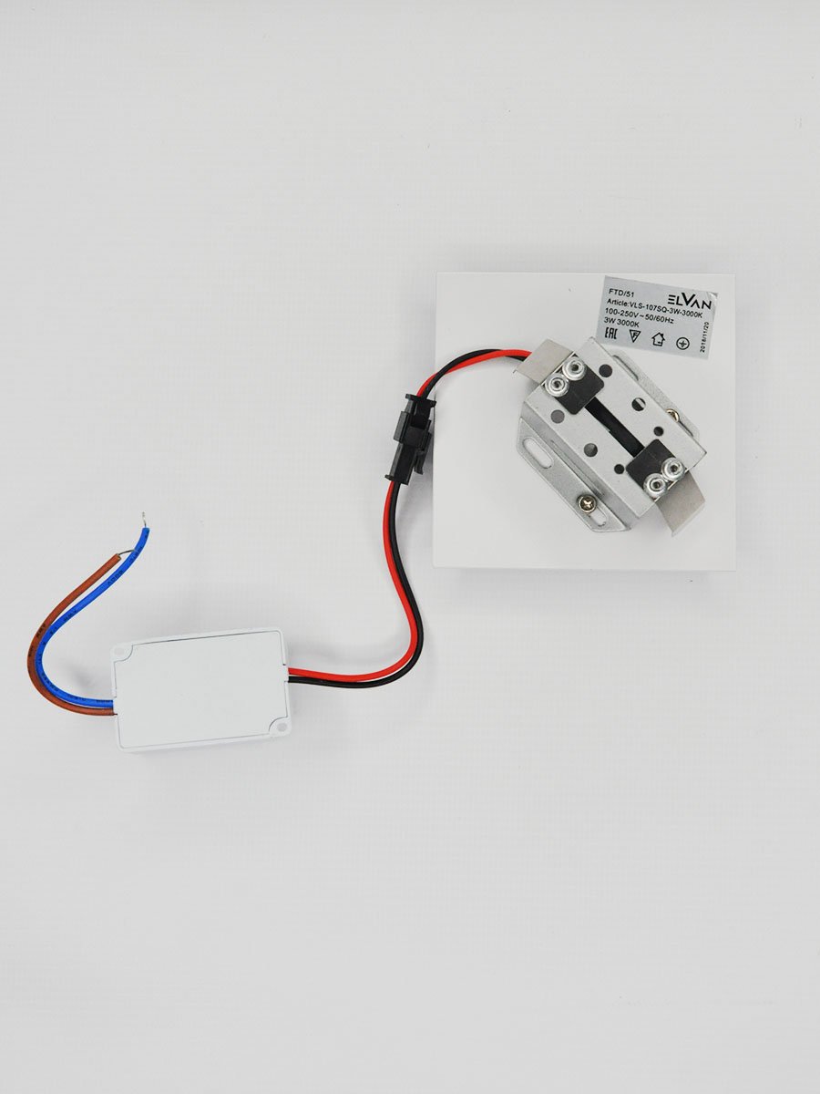 Подсветка для ступеней Elvan VLS-107SQ-3W- WW-Wh